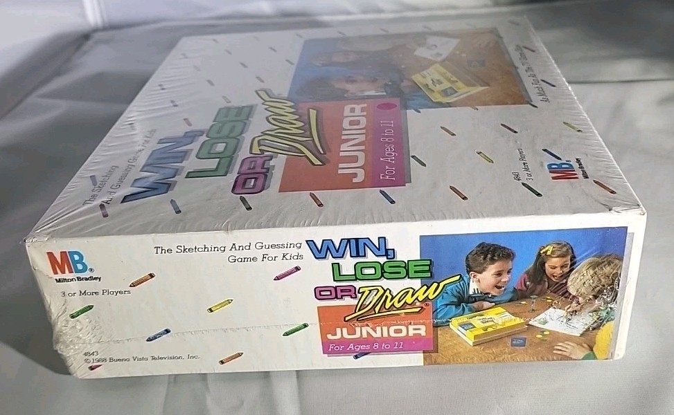 Milton Bradley Win, Lose Or Draw Junior Family Board Game Brand New Sealed