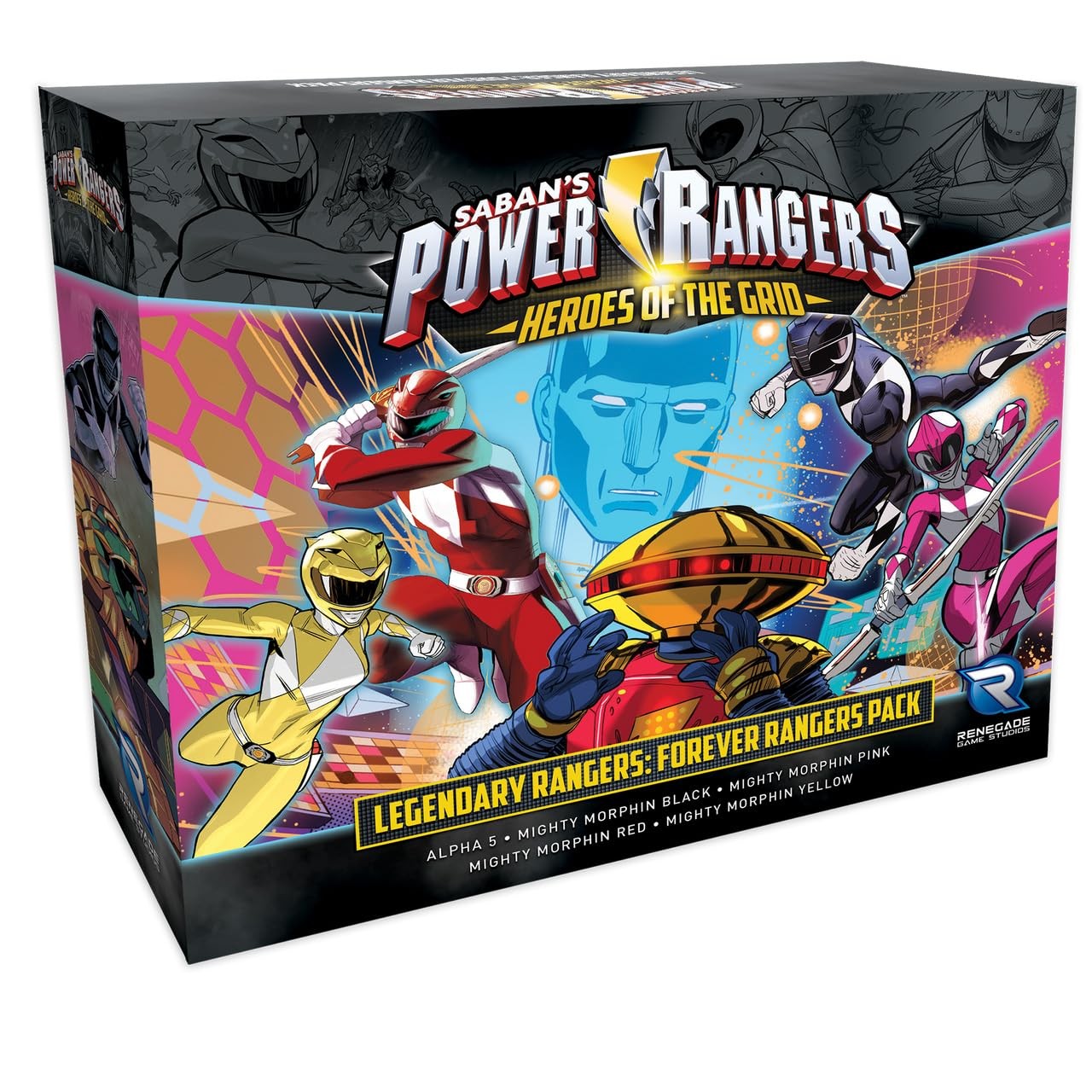 Power Rangers Heroes of the Grid Legendary Rangers Forever Pack Board Game Ex…
