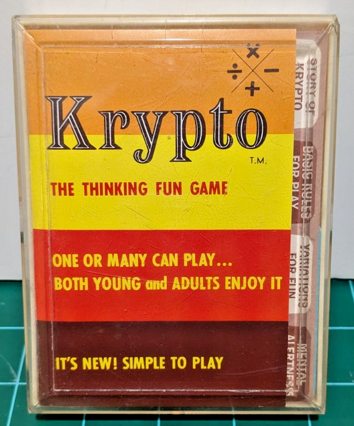 VINTAGE KRYPTO THE THINKING FUN CARD GAME MATH W. GERMANY COMPLETE W/ CASE TIMER