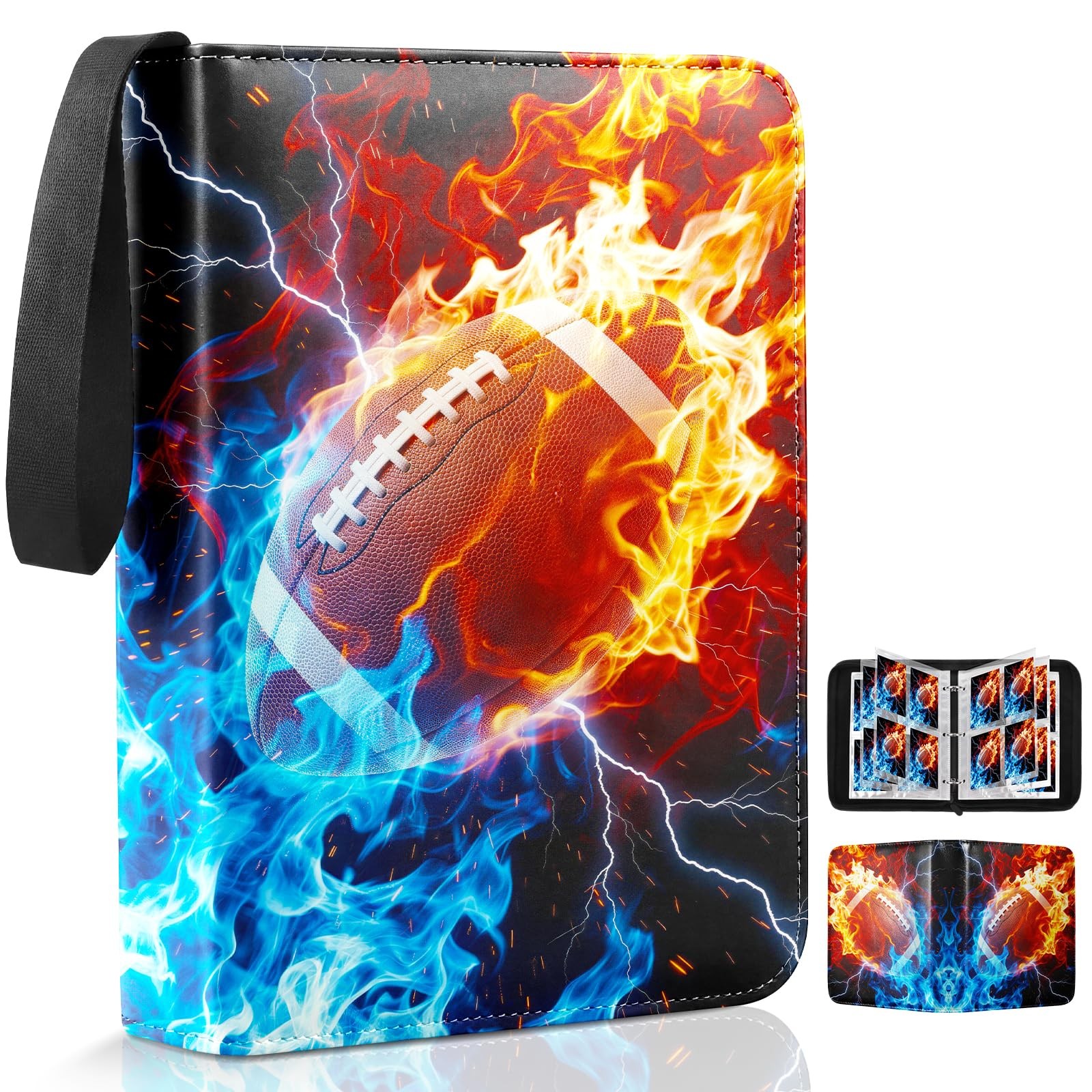 Football Card Binder 4 Pockets Sports Holds 400 400,