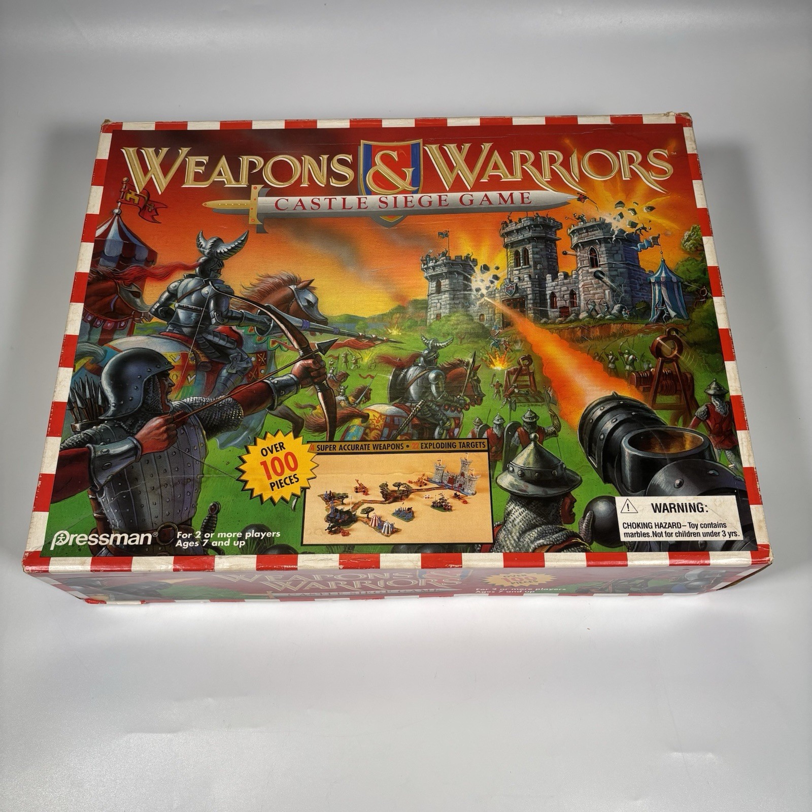 Vintage Weapons & Warriors Castle Siege Game 1996 Pressman #9705 Near Complete