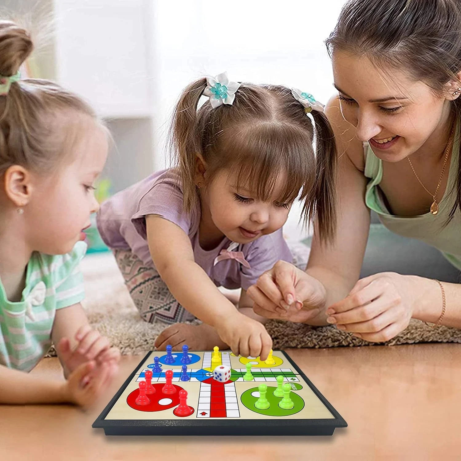 Magnetic Ludo Travel Board Game Set, Folding Design and Light-Weight, Gift for K