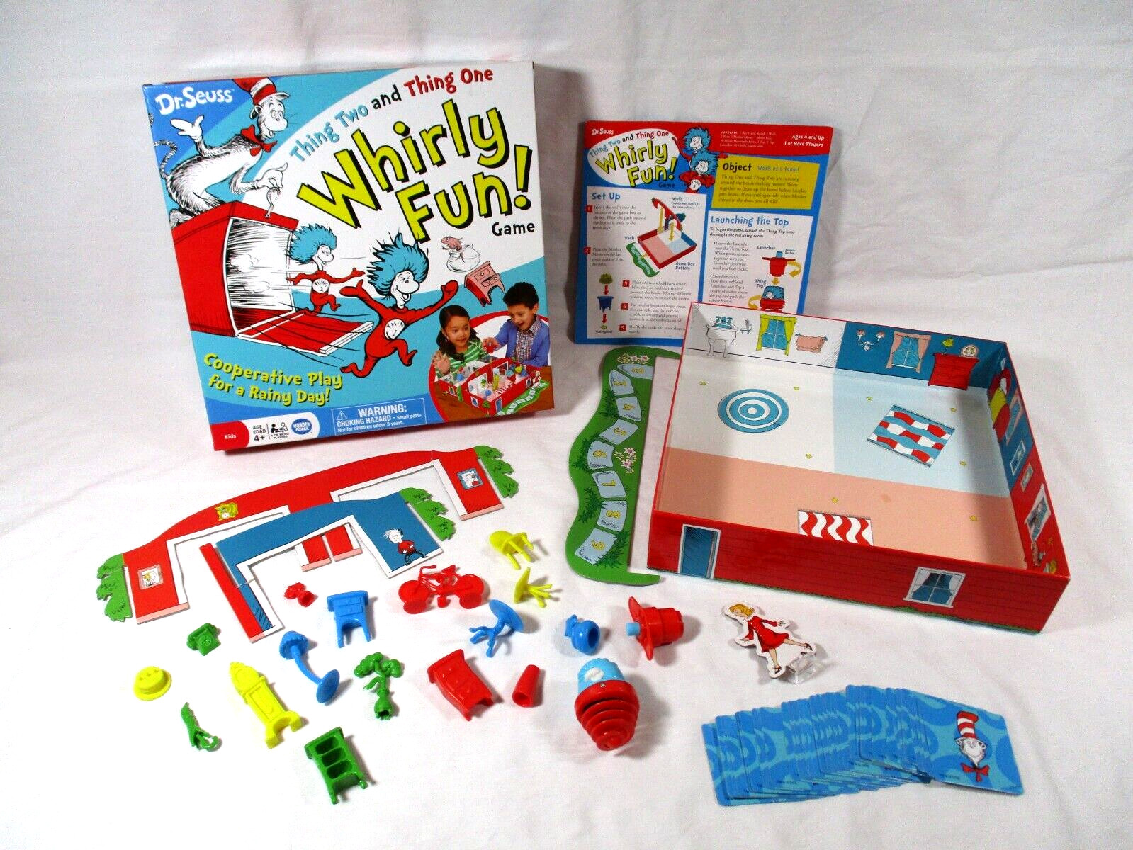 Dr. Seuss Whirly Fun Game COMPLETE Wonder Forge 2016 Cat in the Hat Some Issues