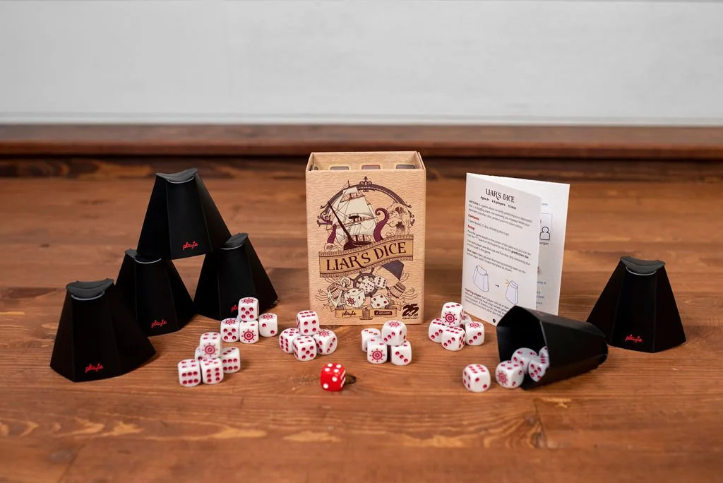Liar’s Dice, Famous Fast Paced Bluffing Dice Game for 2-6 Players