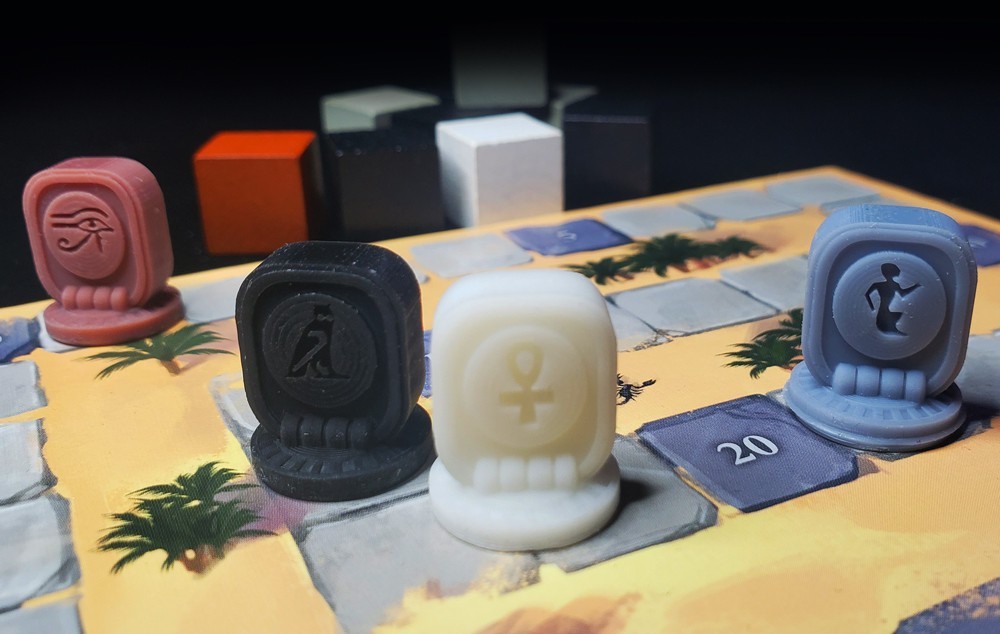 Imhotep: Builder of Egypt Player Tokens 6pcs | Multi-colored 3d Printed Pieces