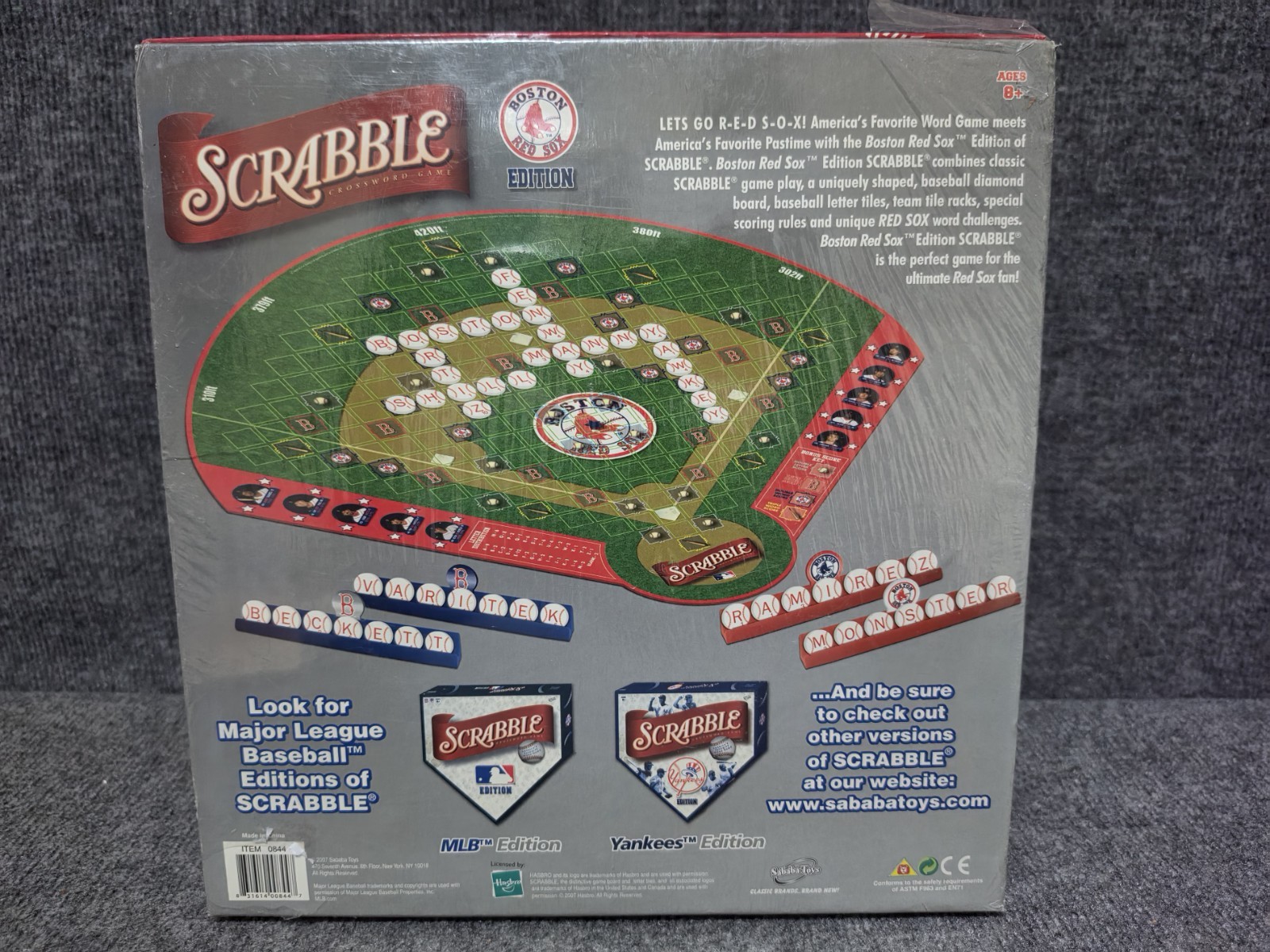 Hasbro Scrabble Crossword Game BOSTON RED SOX Edition