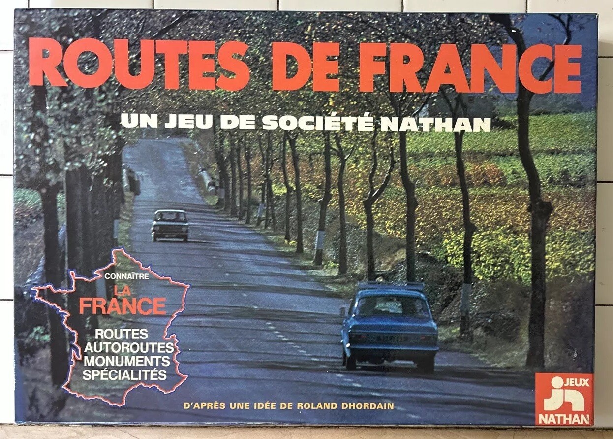 Vintage 1976 Jeux Nathan ROUTES DE FRANCE Board Game French Game RARE Complete