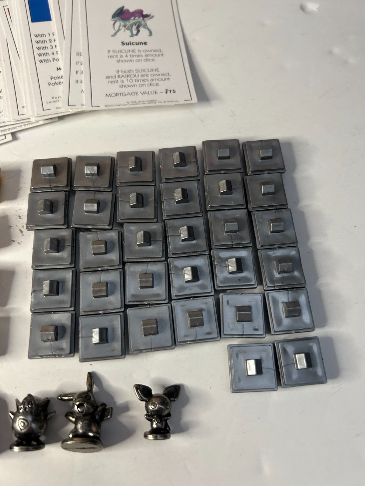 Pokémon Monopoly Johto Edition Replacement Parts Miscellaneous Lot Tokens Etc.