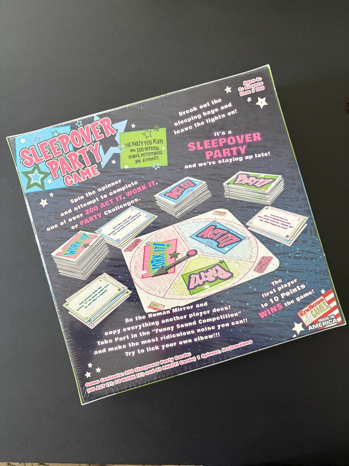 Sleepover Party Game NEW Factory Sealed Endless Games 2014 Made In USA Ages 8+