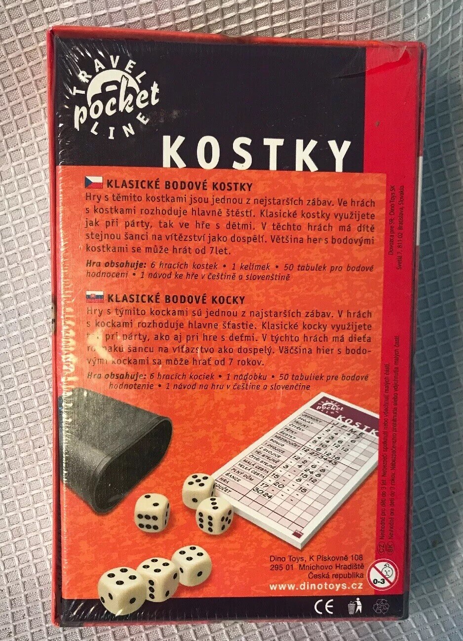 Kotsky Pocket Travel Game Factory Sealed From Dino Toys Czech Republic