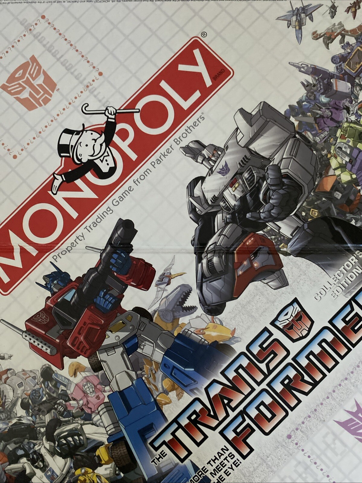 Parker Brothers Monopoly The Transformers Collector’s Edition 2007 Game Board