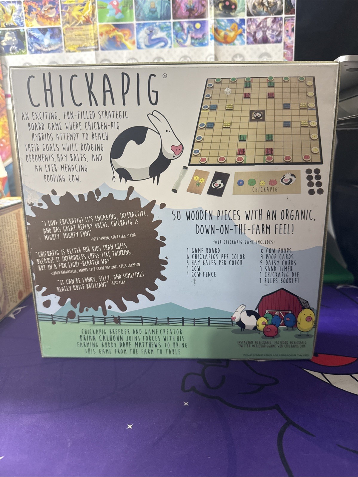 Chickapig Strategic Board Game Family Friendly Game For 2 or 4 Players New
