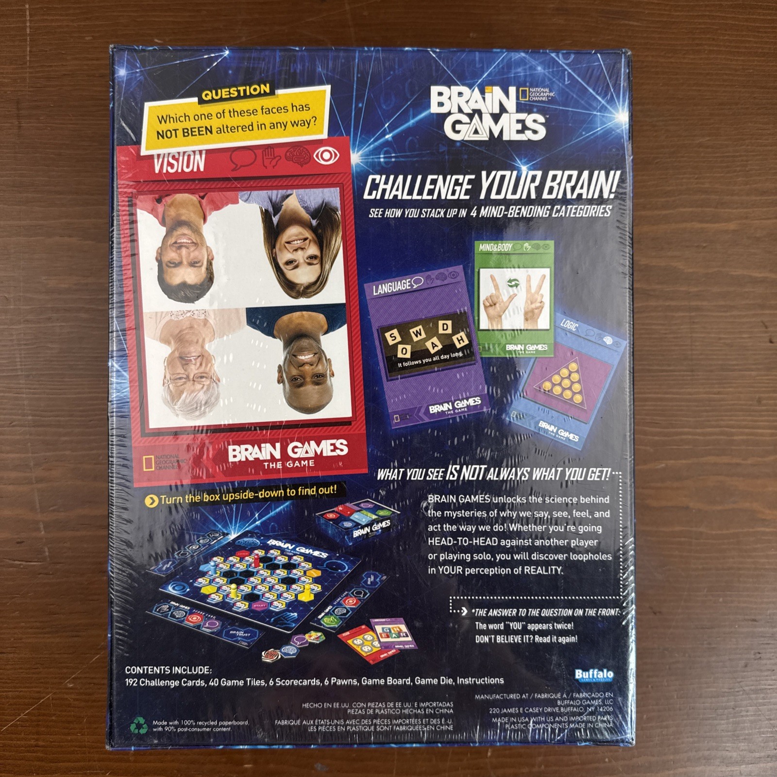 Brain Games The Game The National Geographic Channel Board Game SEALED