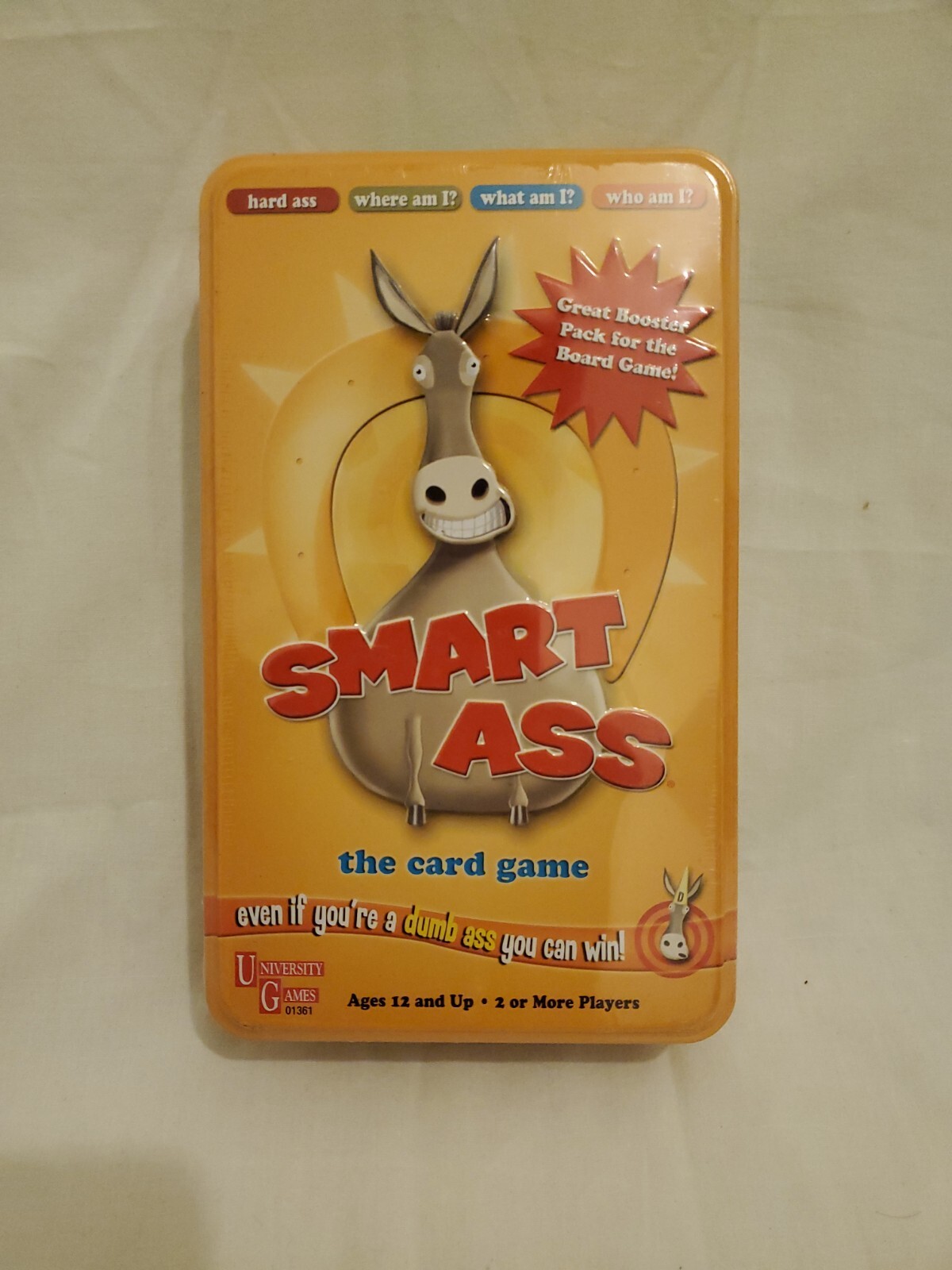 Smart Ass The Card Game Booster Pack Tin – Family Fun