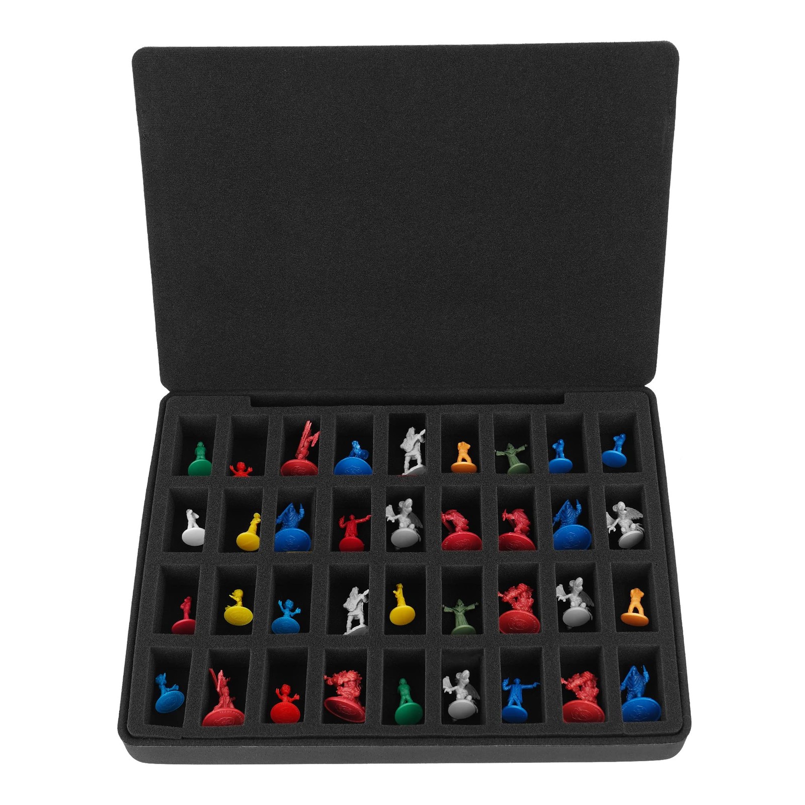 Hard EVA Minature Figure Box – 36 Slot Figurine Carrying Case,Pre-grooved Foa…