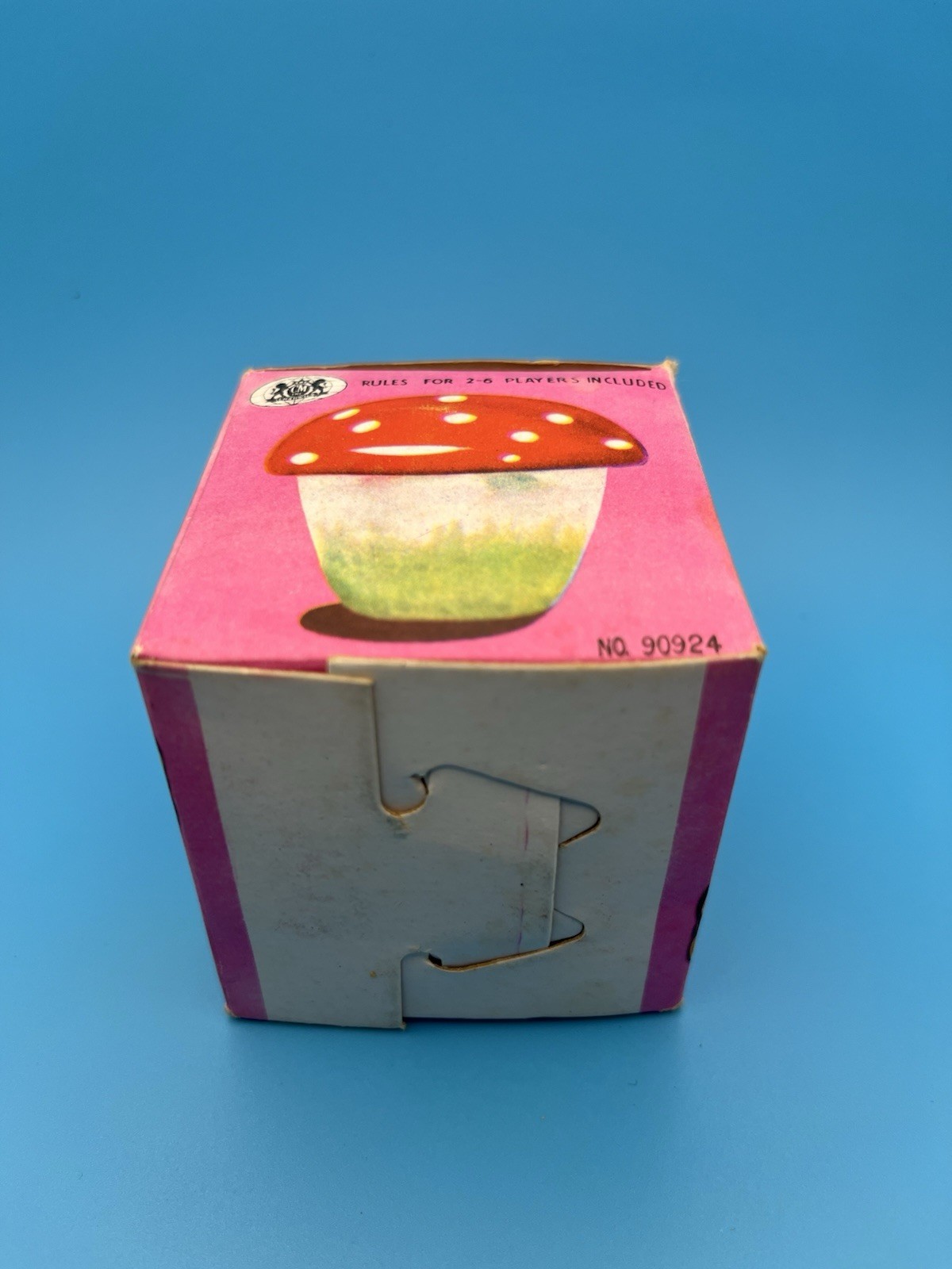Dan Dee Tiddly Winks Plastic Red Mushroom Game Box Instructions 1970 Hong Kong