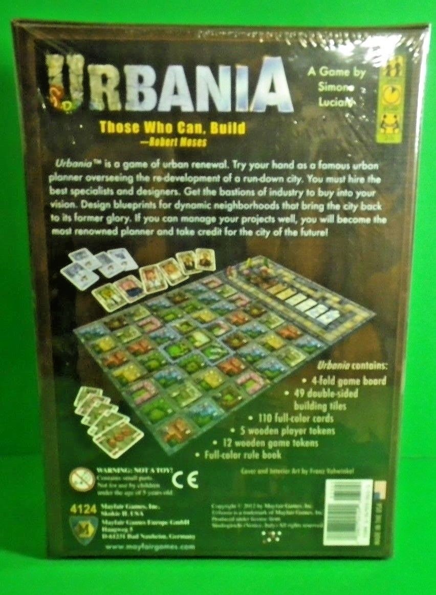 NEW – Urbania Board Game by Simone Lucian Mayfair Games 2012 Factory Sealed
