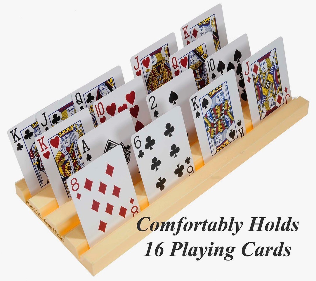 Plastic Trays/Racks for Dominoes OR Playing Card _ Dual Use _ Set of 4 Trays
