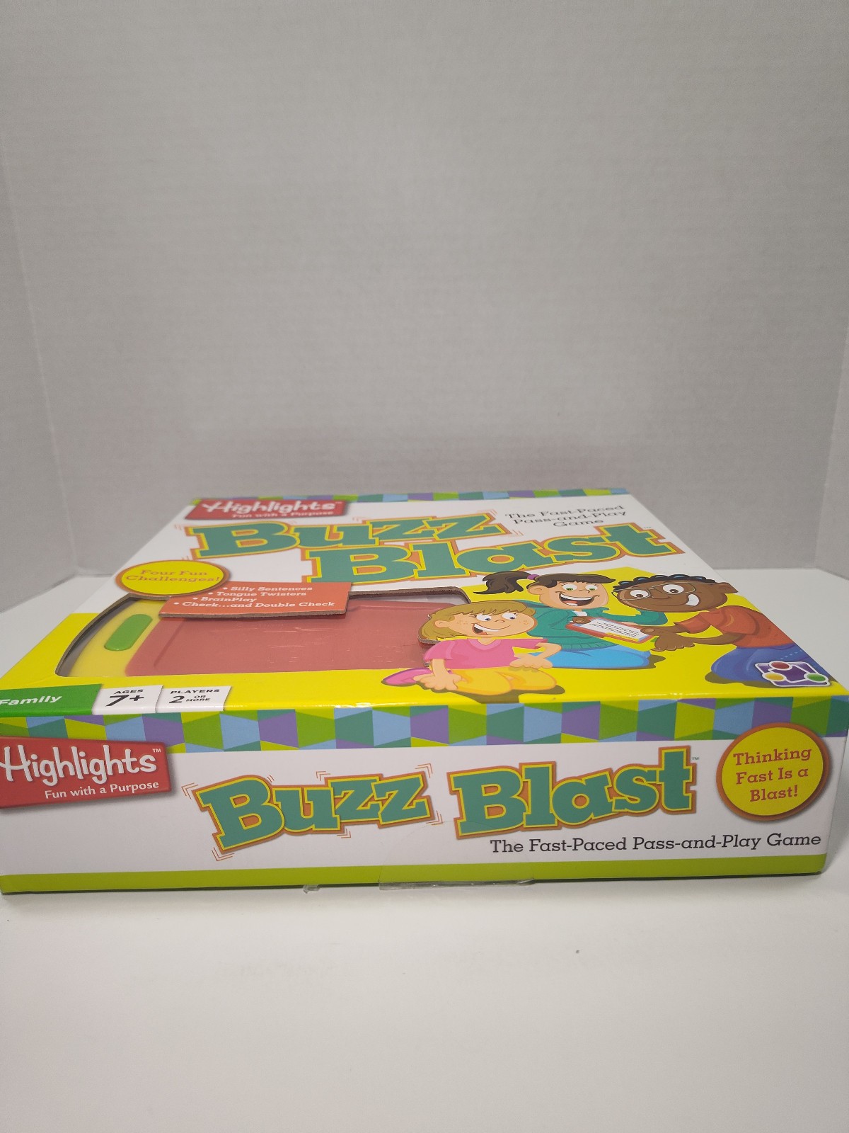 Buzz Blast Electronic Game Highlights Tested Works Fast Paced Pass Play Game
