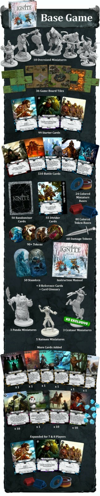 Ignite Board Game Kickstarter Edition with all expansions. Sorted and sleeved!