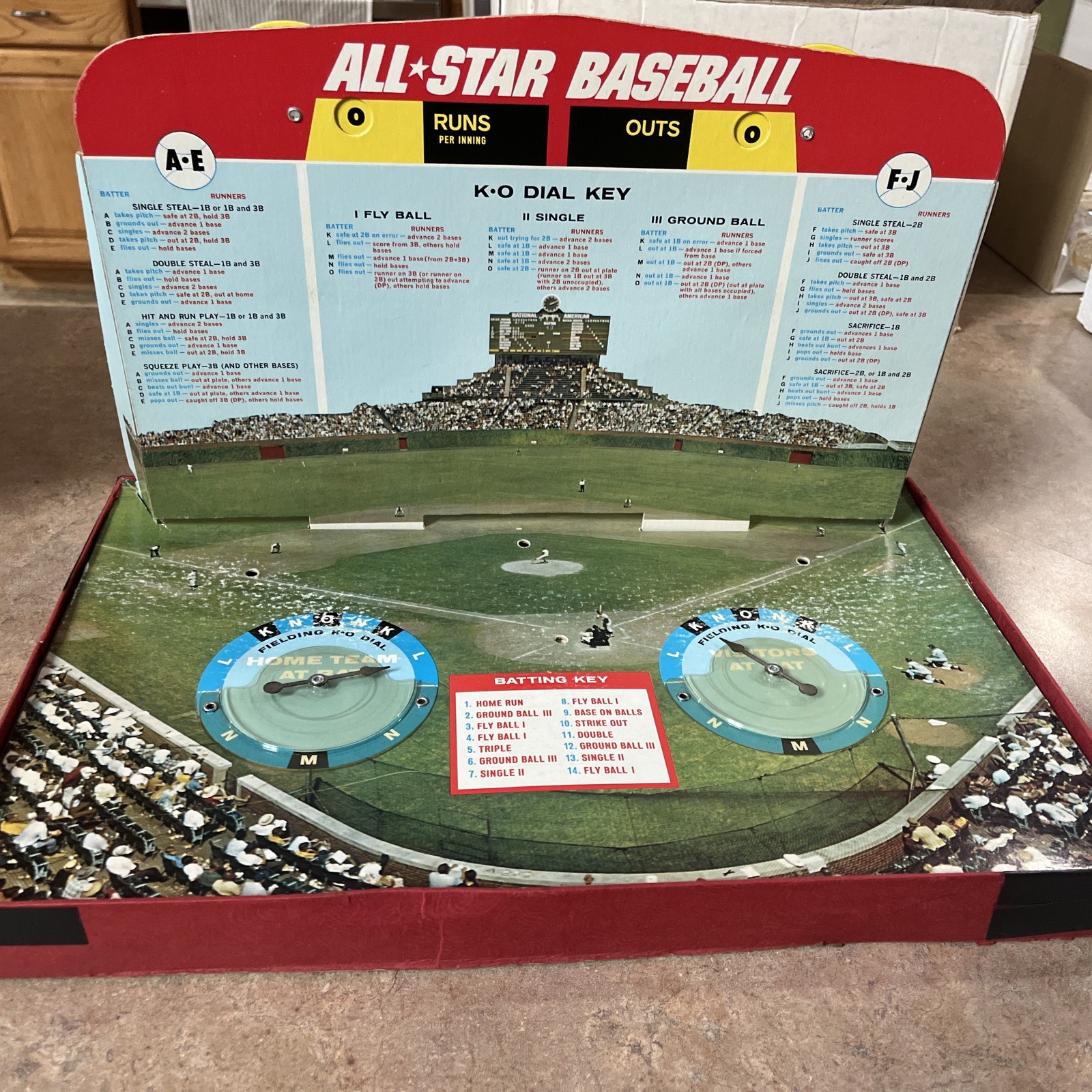 1968 Cadeco All Star Baseball Game #183-63 discs (62 player + 1 strategy) New Ed