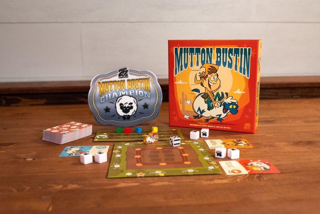 Mutton Bustin, Party Board Game for 2 to 4 Players –