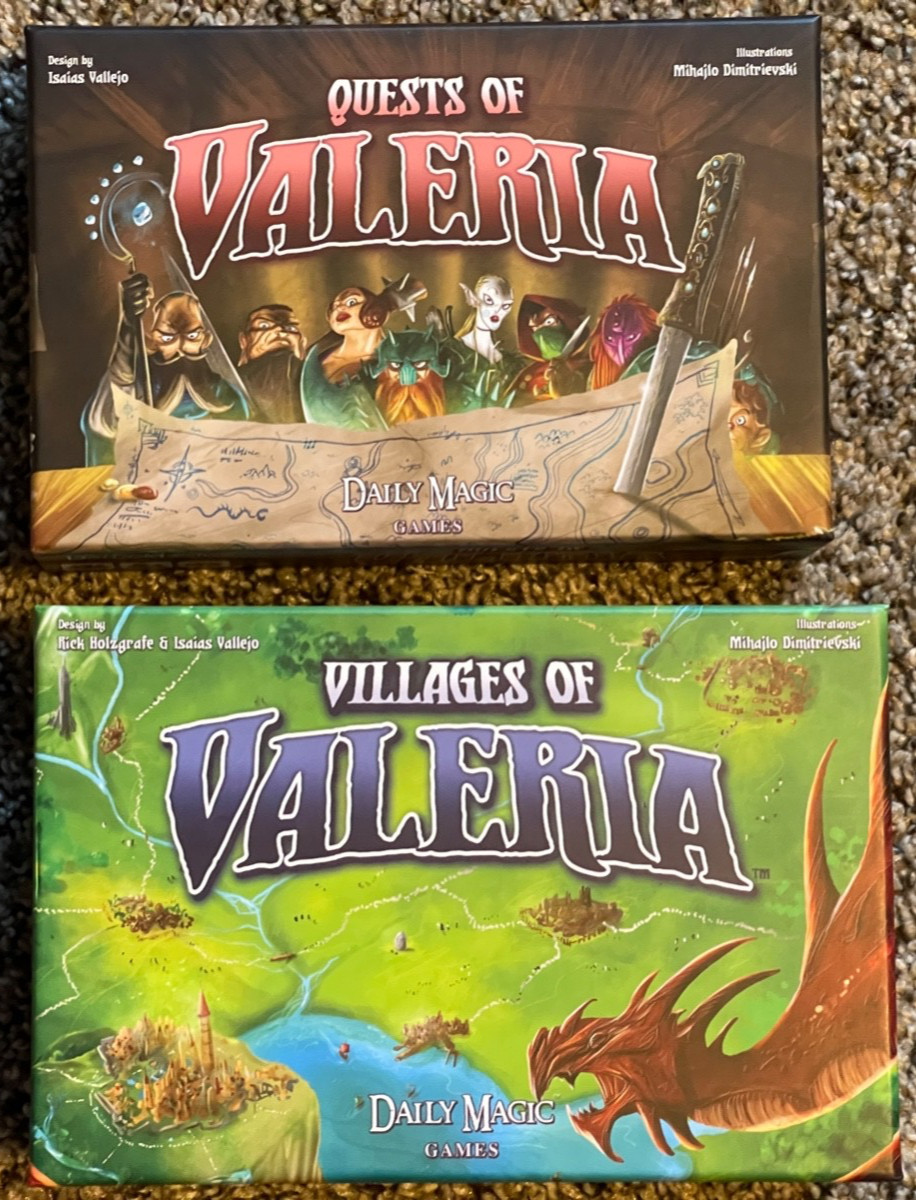 Daily Magic Boardgame Quests of Valeria And Villages Of Valeria USED