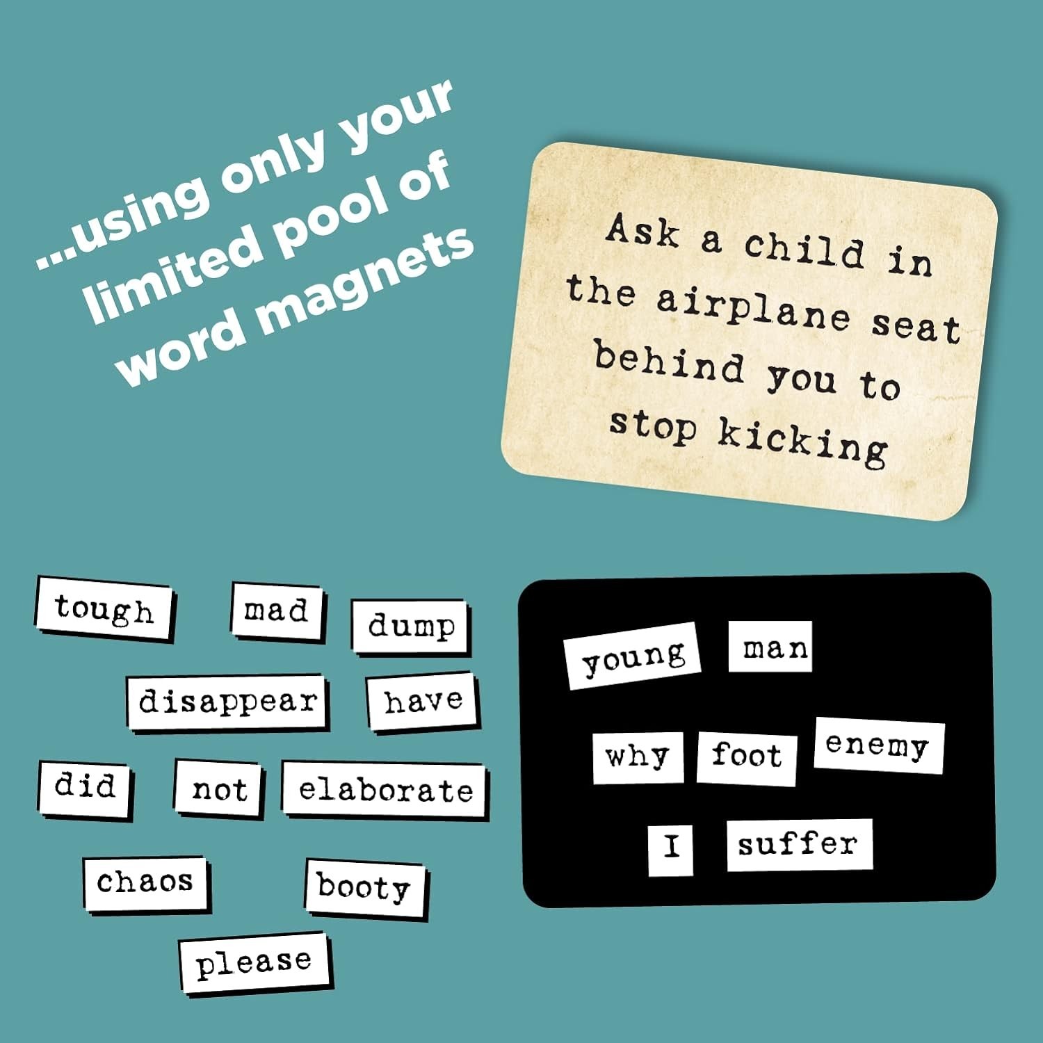 Word Magnet Madness: Hilarious Sentence Game for Creative Minds (3-6 Players)