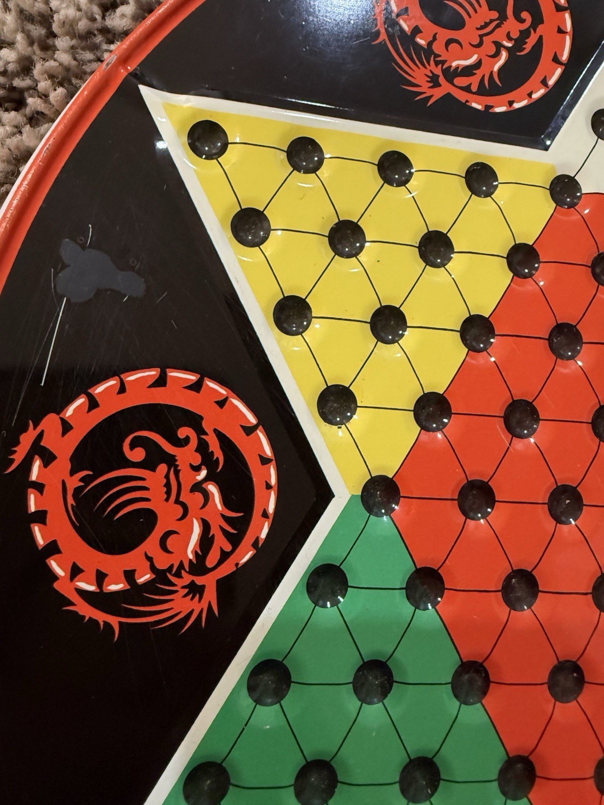 Vintage Ohio Art Chinese Checkers Tin NOT COMPLETE