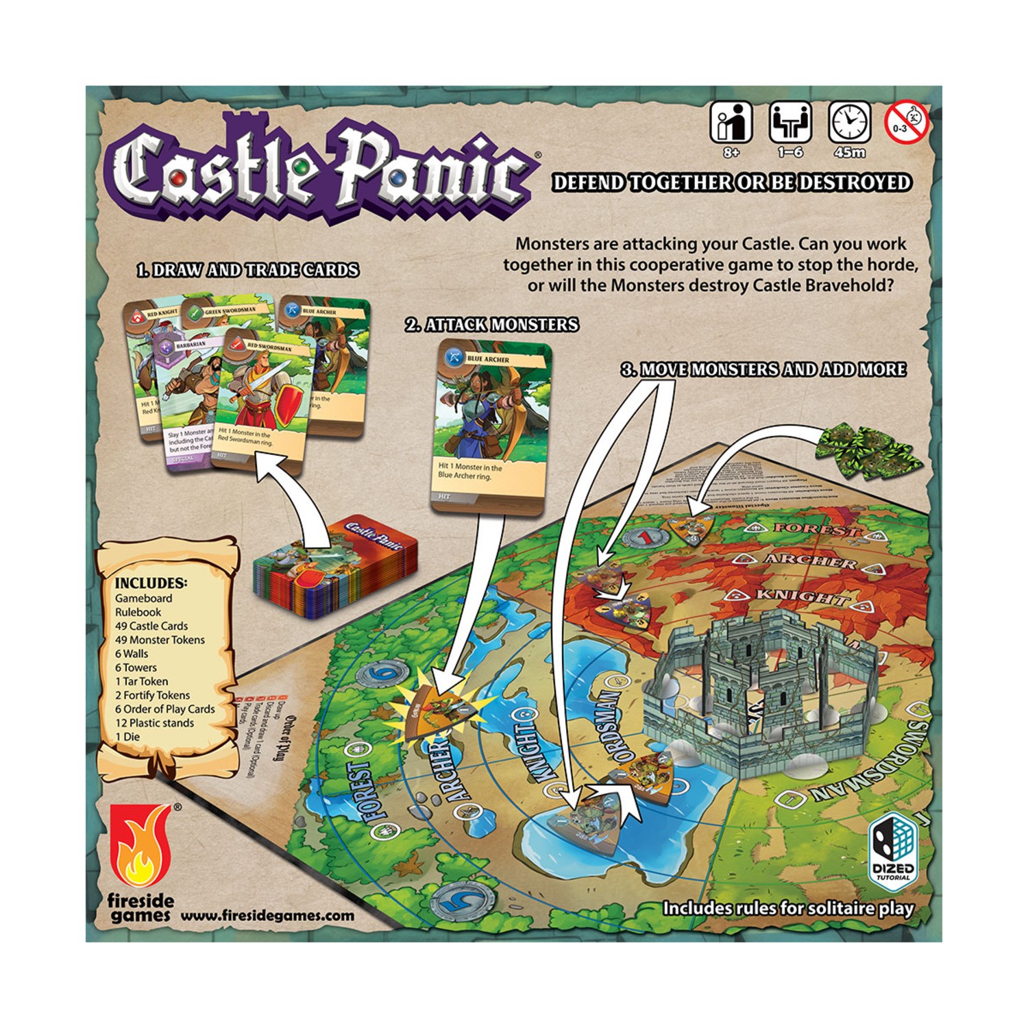 Fireside Board Game Castle Panic (2nd Ed) Box SW (New)