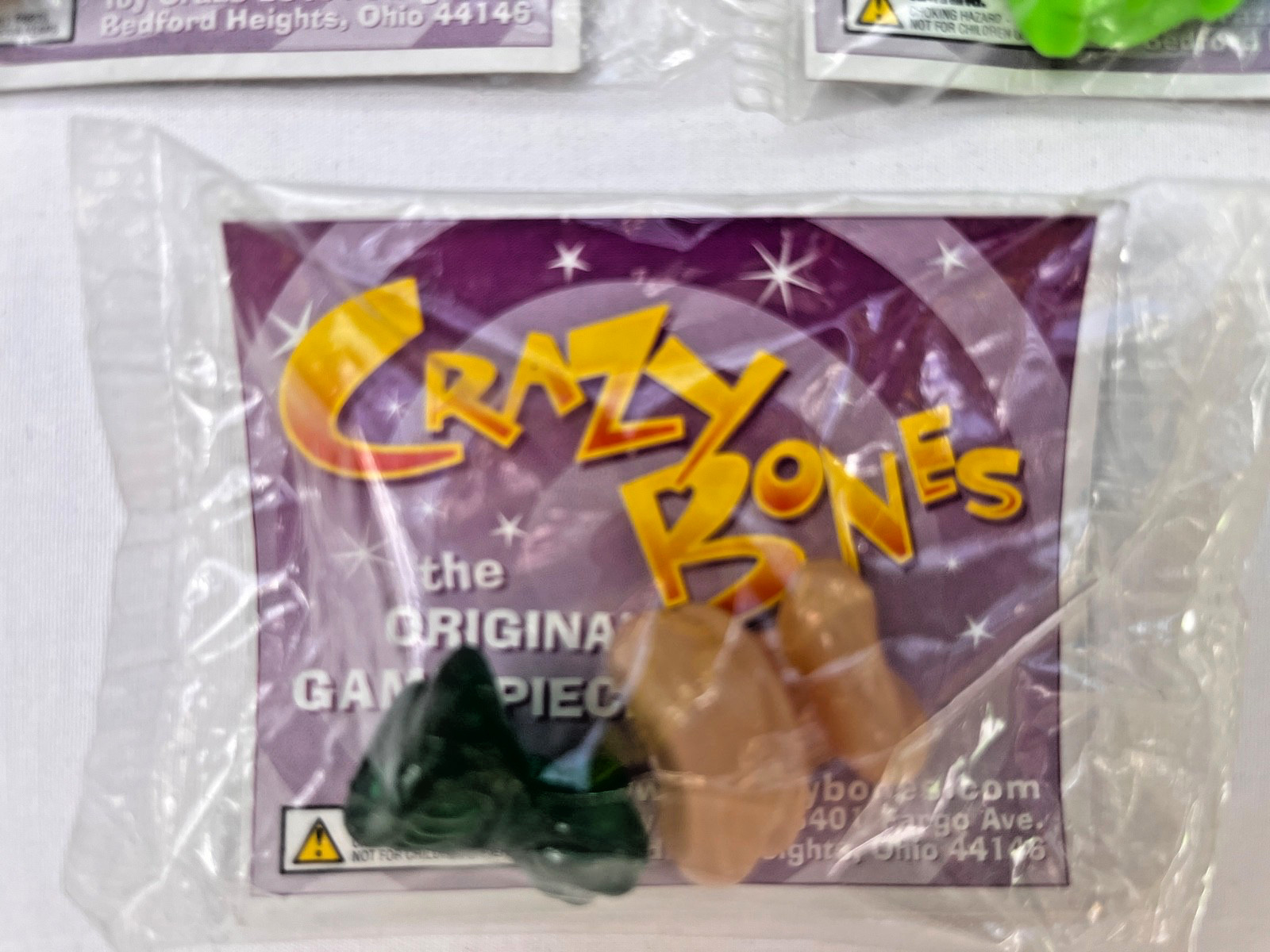 3 Vintage Sealed Original Gogos Crazy Bones Packs /2 Game Pieces Each NEW