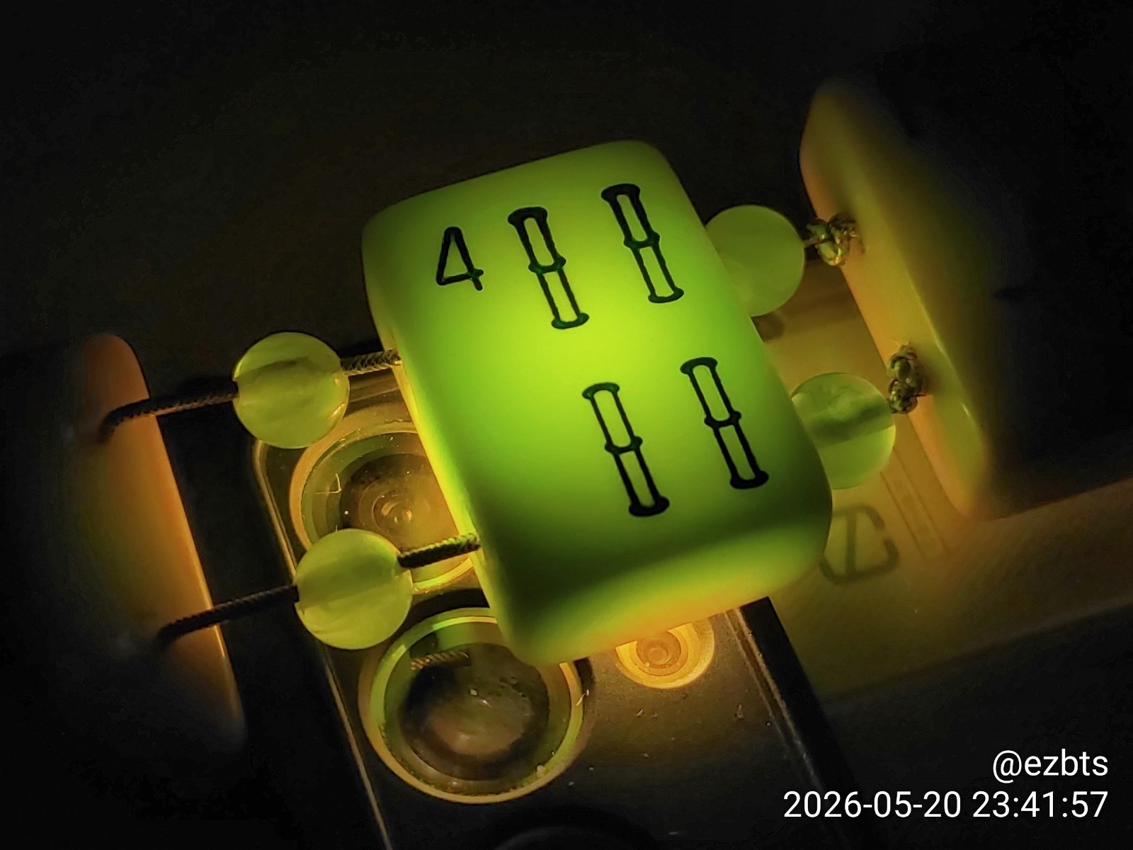 Green Glow ALL Bakelite Catalin MahJong Mah Jongg tiles Champion Bracelet
