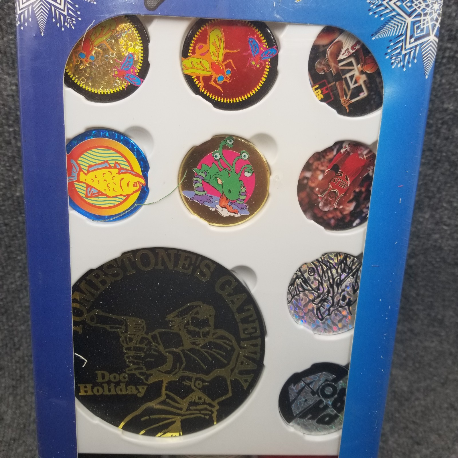 Vintage Street Kaps Pogs Set Sealed 100+ Pieces Michael Jordan & Slammers 1995