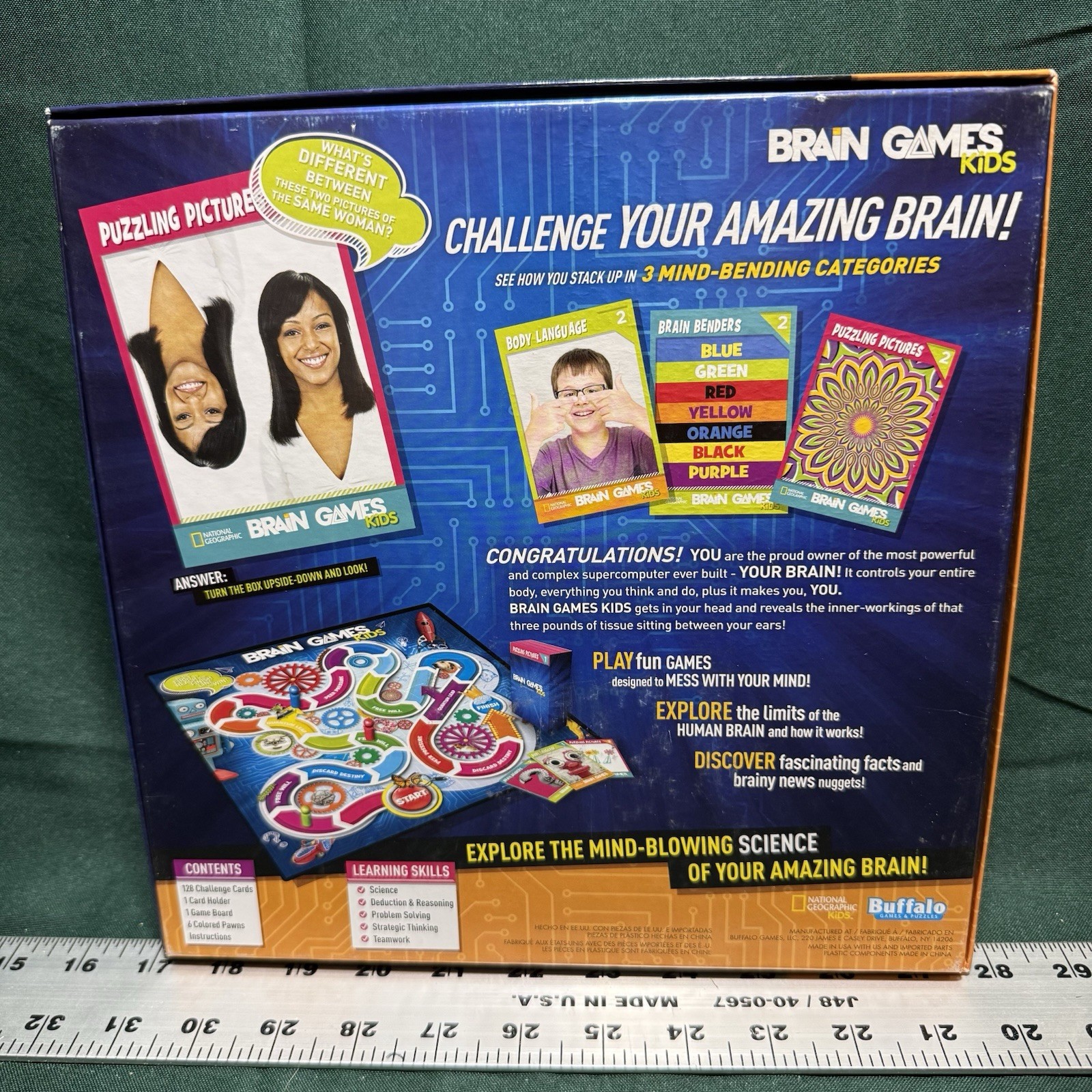 Brain Games Kids Board Game National Geographic Complete-Free Shipping