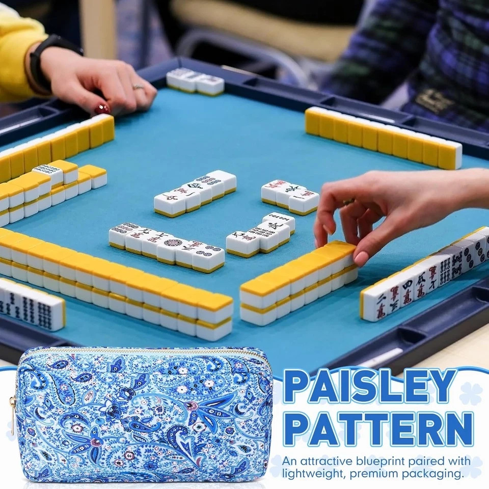 Empty Mahjong Tiles Bag Thickened American Mahjong Tiles Bag with Zipper Board G