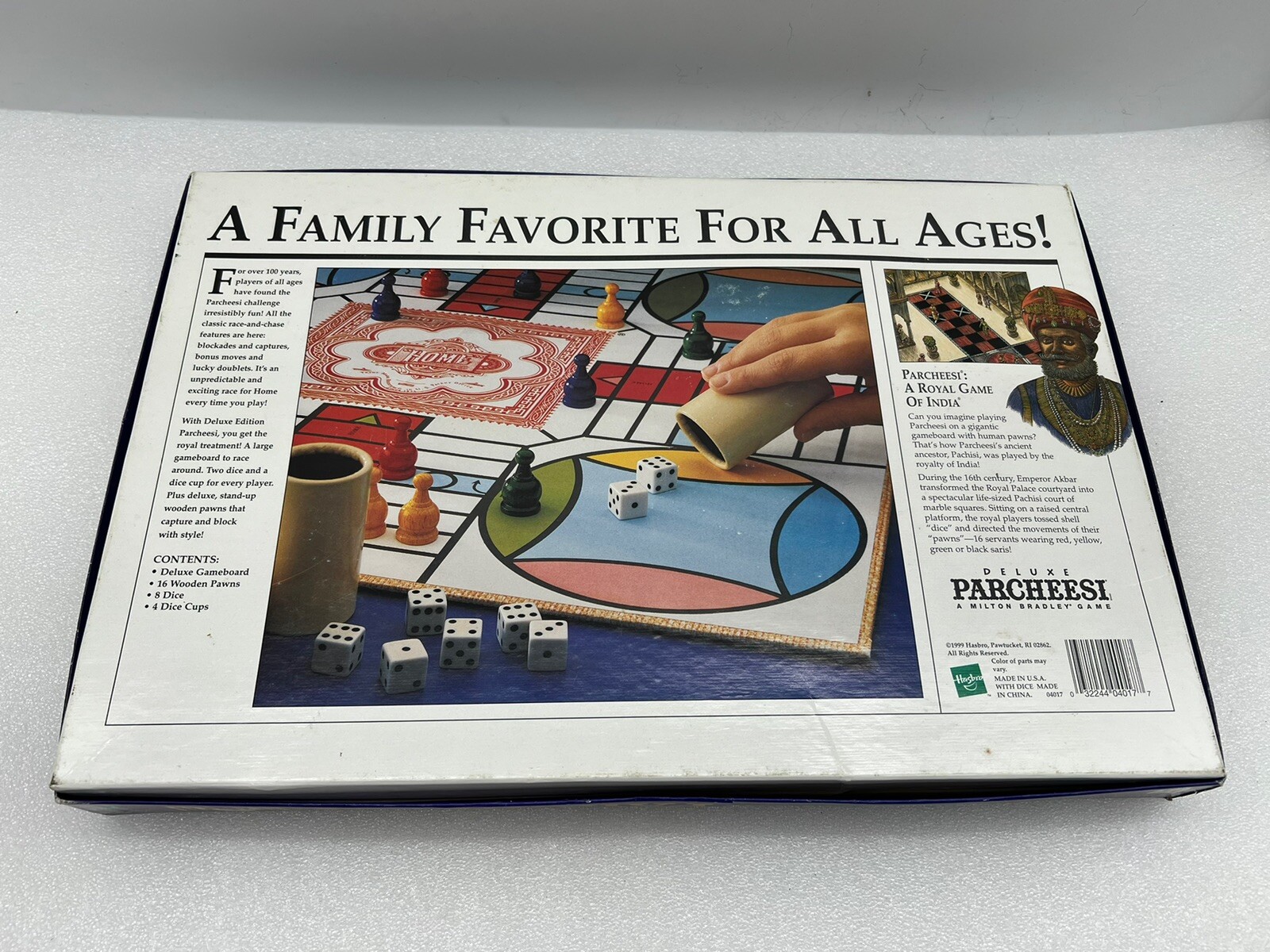 VINTAGE “Deluxe Parcheesi” Game by Milton Bradley – 1999 Edition – 100% COMPLETE