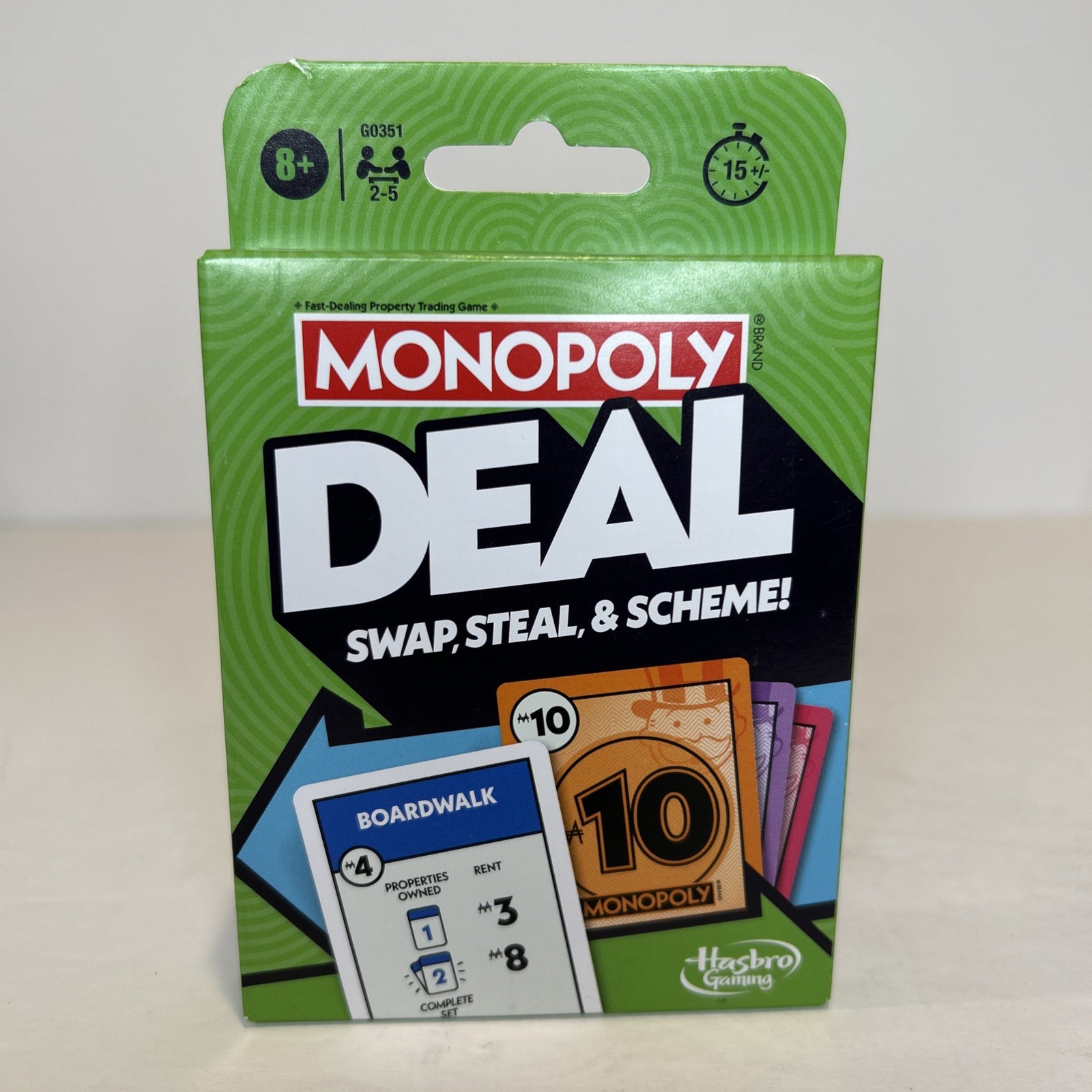Monopoly Deal Card Game Quick-Playing Family Card Game Hasbro Gaming Fun Action