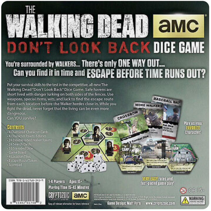 AMC The Walking Dead Don’t Look Back Dice Board Game – New & Sealed