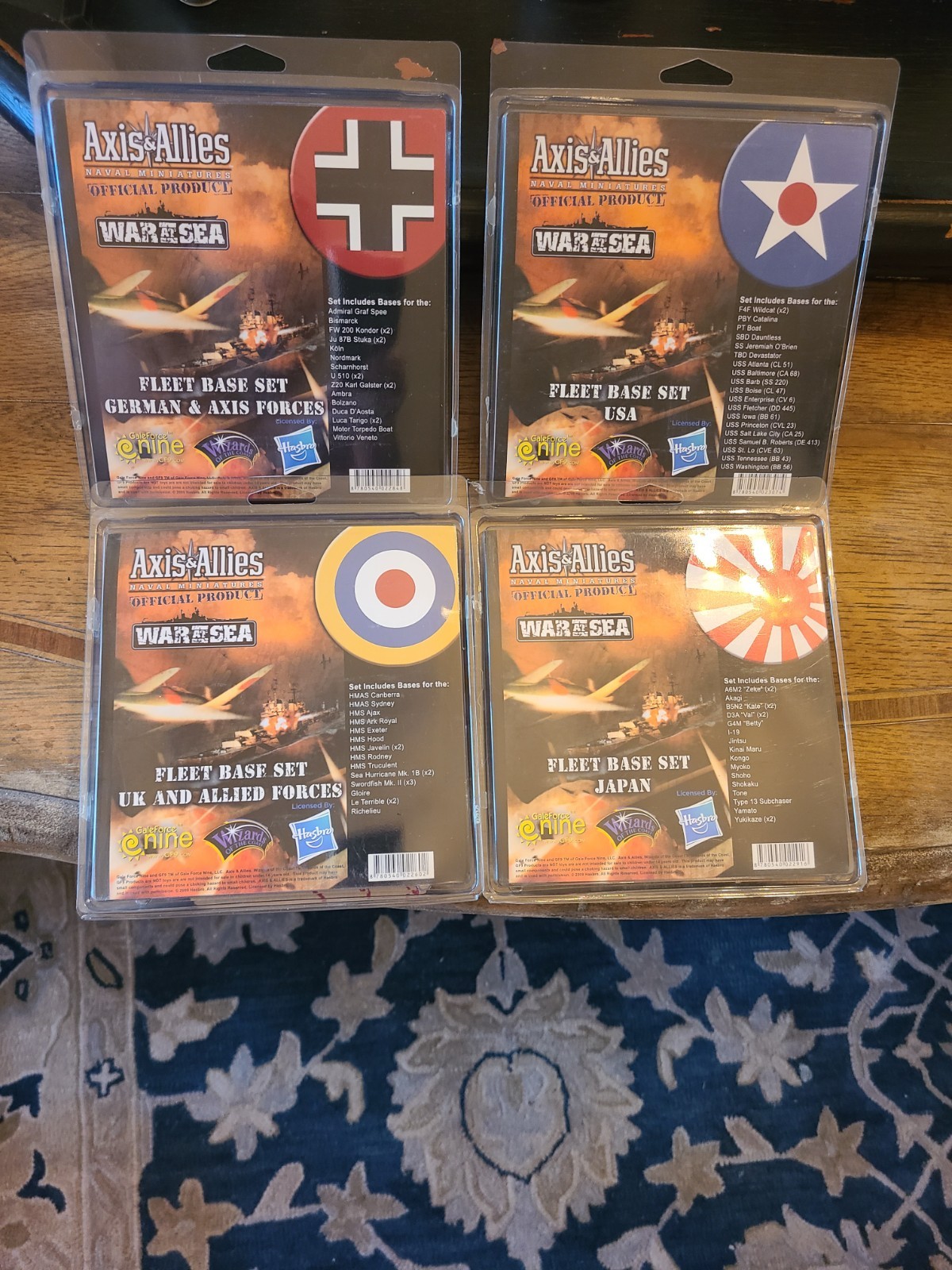 Axis and Allies War at Sea: Gale Force Nine Fleet Bases Set