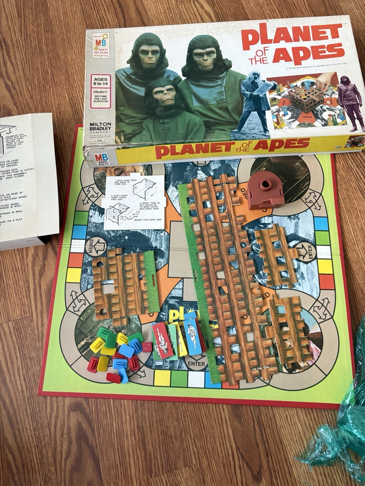 1974 Planet Of The Apes Movie Board Game Complete In Box Vintage Milton Bradley