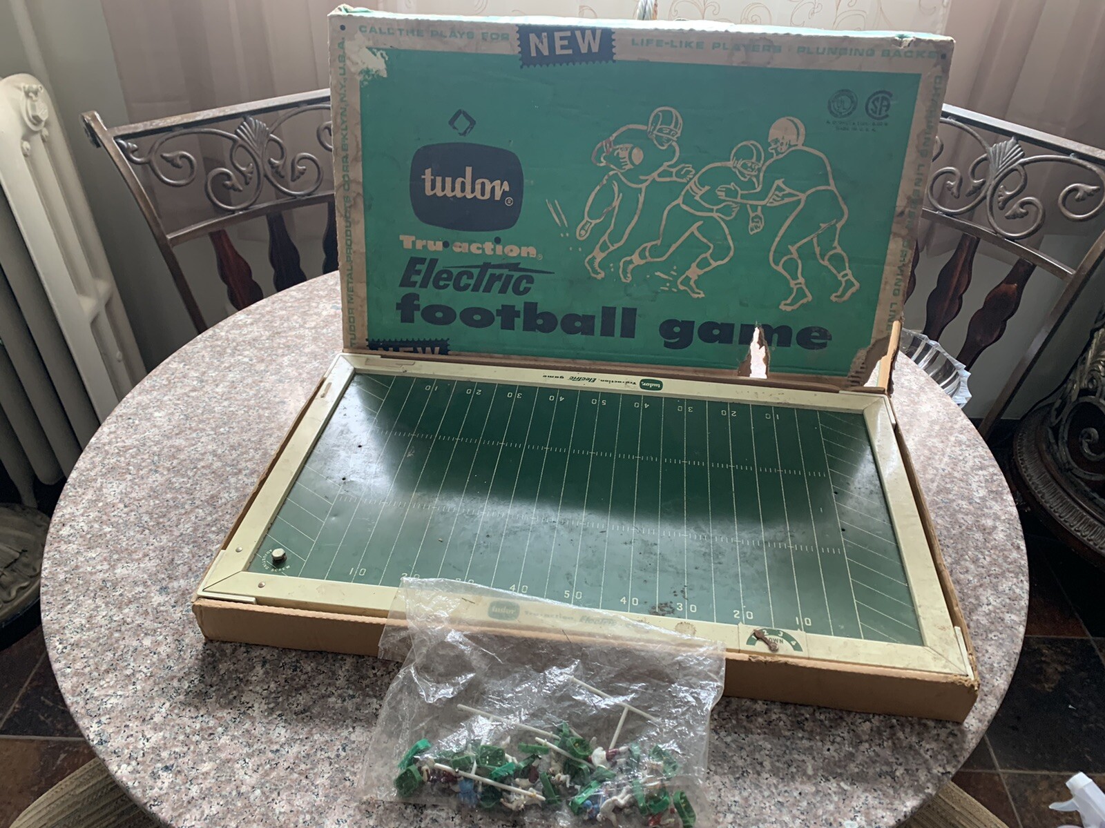 Vintage Tudor Electric True Action Electric Football Game c. 1959 WORKING