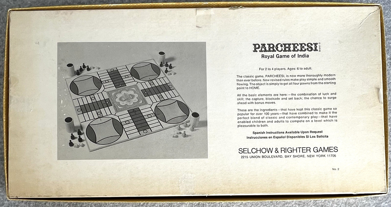 PARCHEESI Deluxe Edition 1975 Vintage Game Royal Game of India Complete Clean