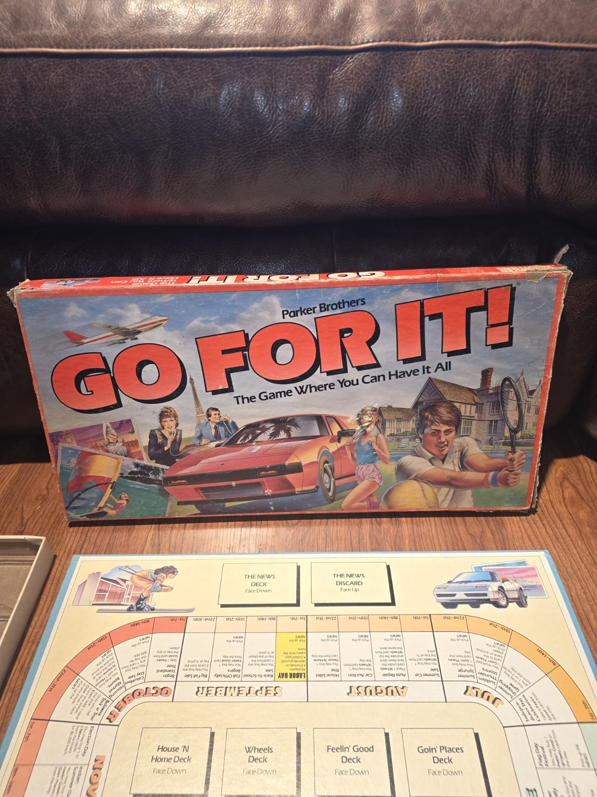 Parker Brothers Go For it Board Game Vintage 1986 Mostly Complete See Pics