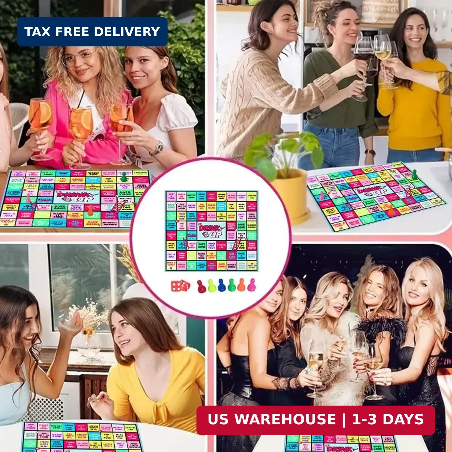 Couple Board Game for Date Night,Waterproof Mat Drinking Sex Games, Sex Dice Adu