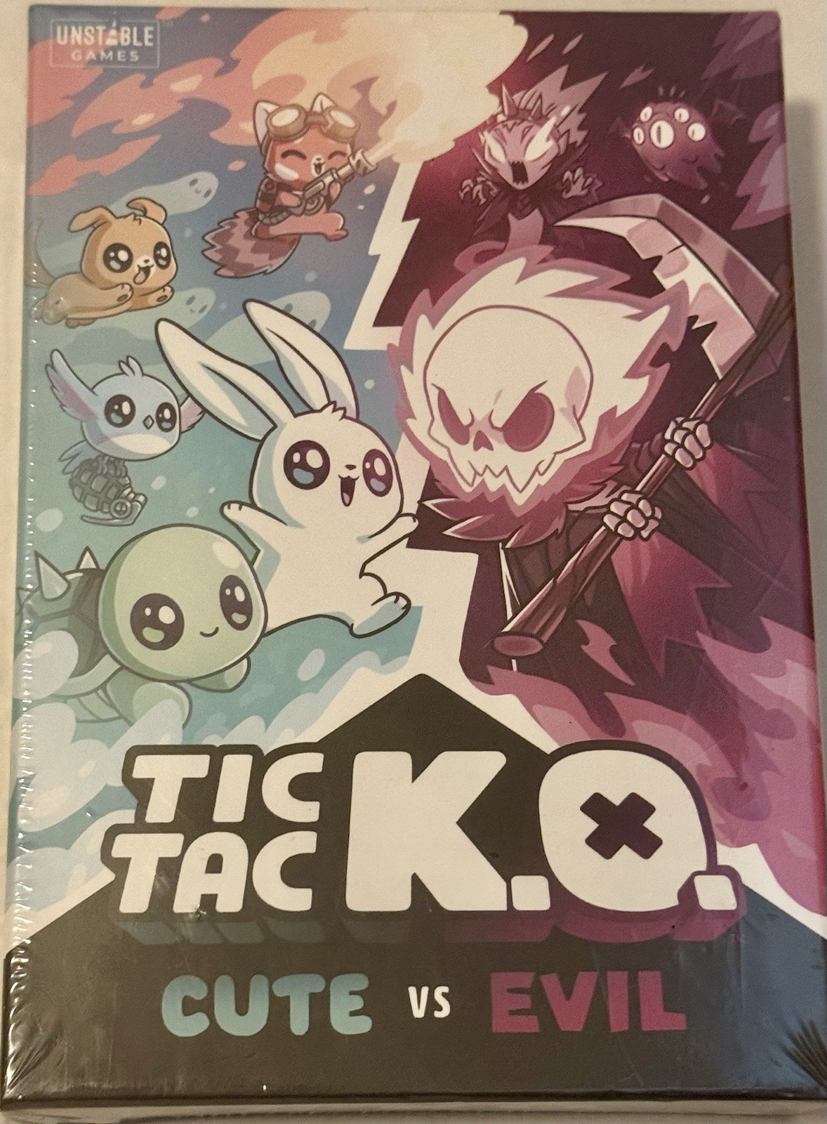 Tic Tac K.O. Cute vs Evil Card Game 2-4 Players Unstable Games Age 8+ New Sealed