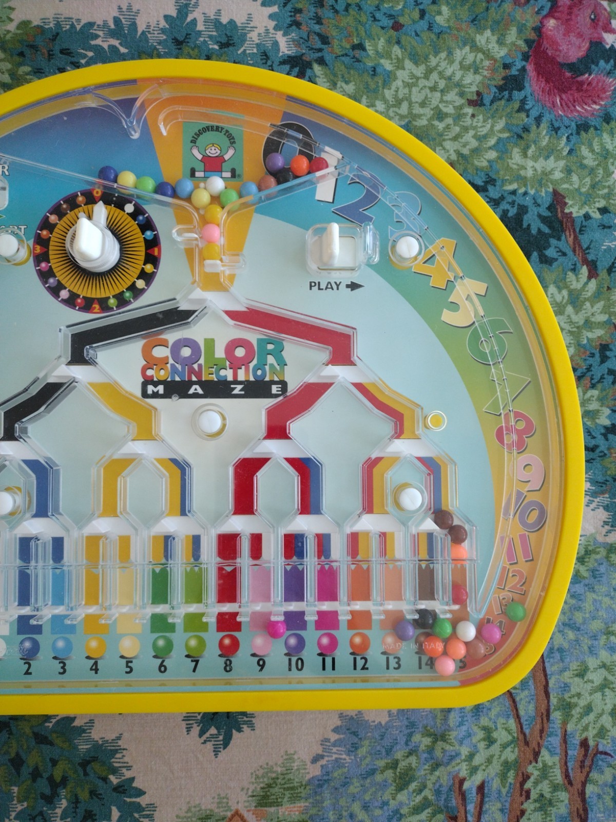 Discovery Toys Quercetti Italy Made Color Connection Maze Game *Missing ONE Leg*