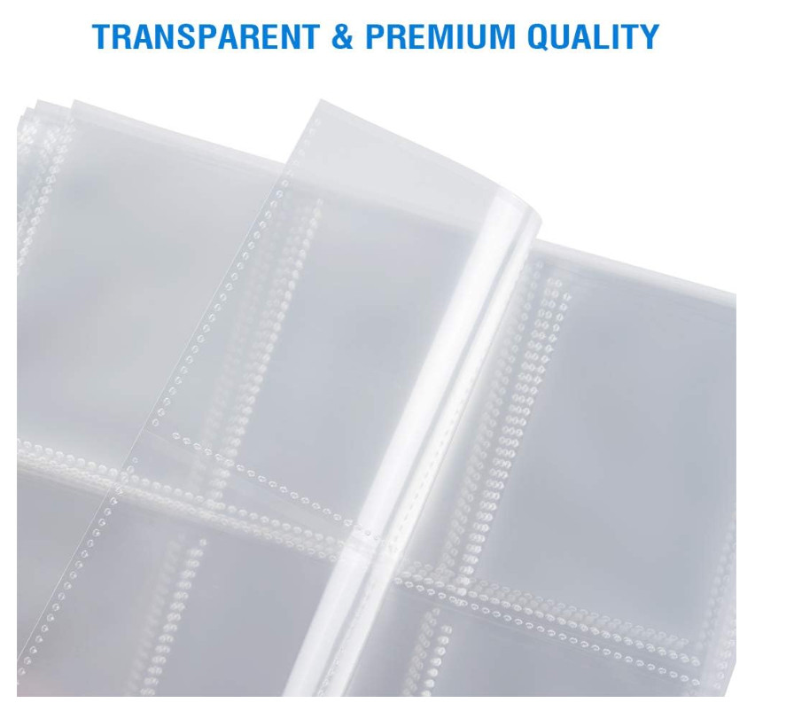 36 Pack 9 Pocket Page Protector, Sooez Trading Card Sleeves Pages Clear – NEW