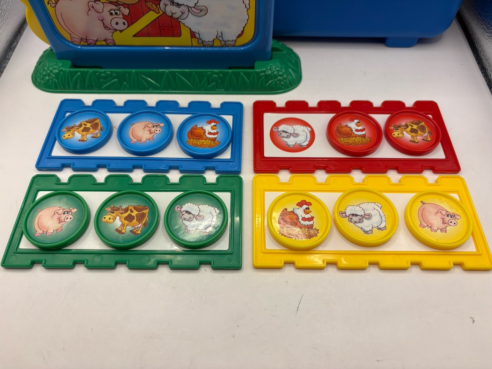 Vintage Barnyard Bingo Fisher Price With Case Missing 1 Red Token As Shown