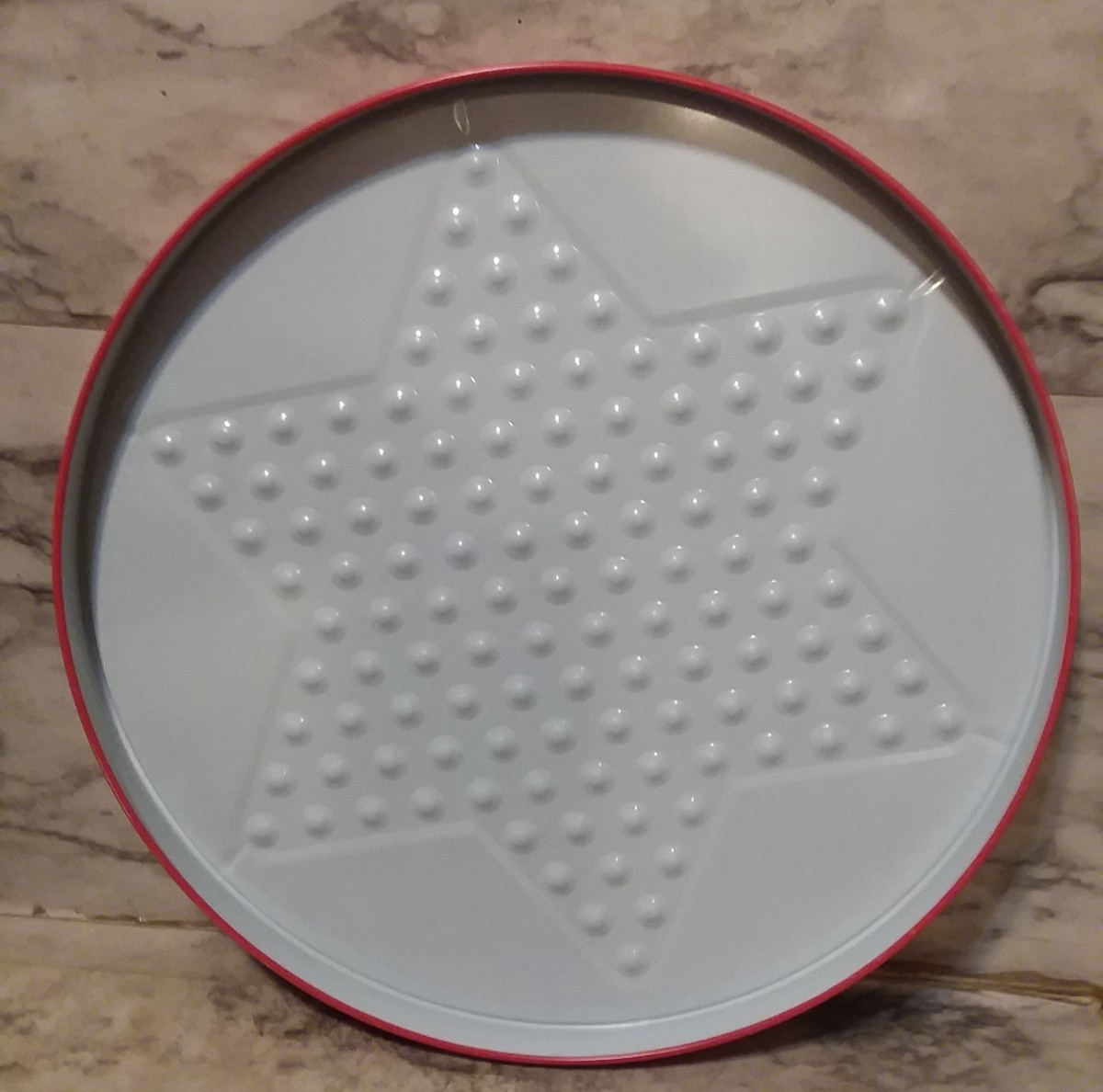 Vntg OHIO ART 12″ Tin Litho CHINESE CHECKERS #535H Board Game w/ Marbles & Box