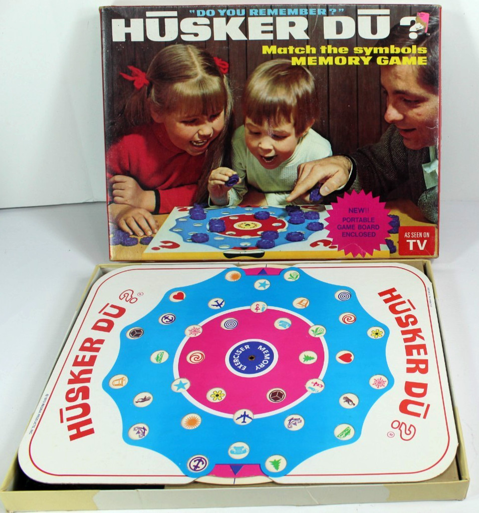 Husker Du? 1970 Kids Memory Game w/ 37 Discs, Game Board. Vintage, Hard To Find